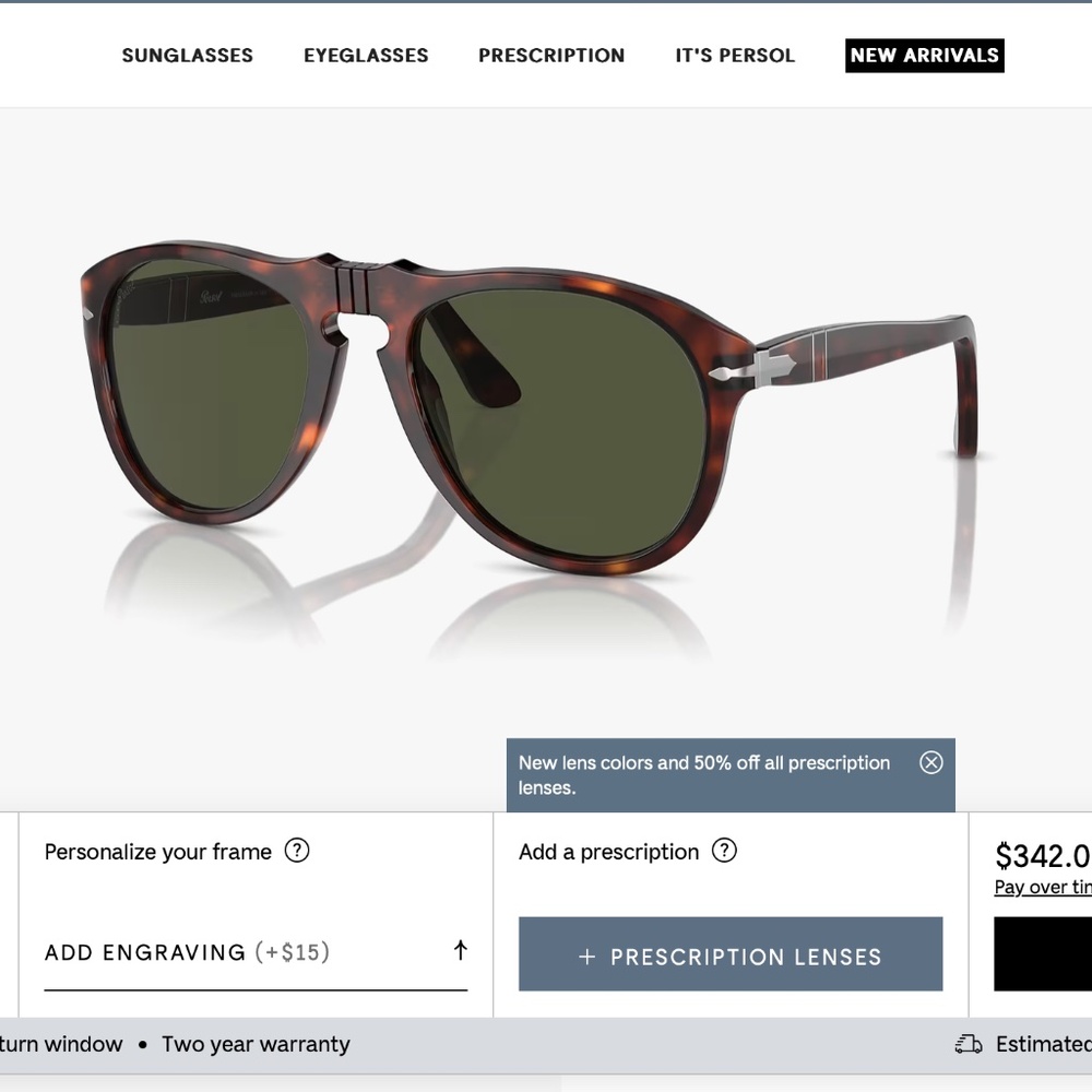 Persol 649 Steve McQueen Aviator Sunglasses - Picture 10 of 10